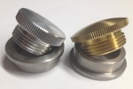 short filler caps in brass or aluminum gas tank
